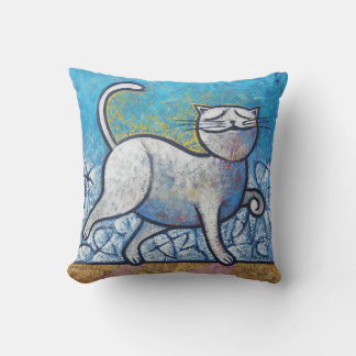 Blue Cat Picasso at Moonlight Decorative Throw Pil Kussen