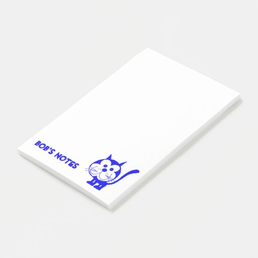 Blue Cat Post-It Notes (Schuin)