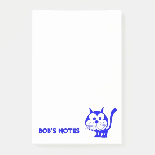 Blue Cat Post-It Notes (Voorkant)