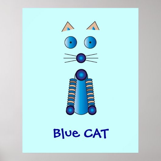 Blue CAT Poster (Voorkant)