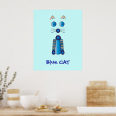 Blue CAT Poster (Keuken)