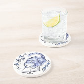 Blue Cat Reading Onderzetter (Zijkant)