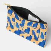 Blue Cat Silhouette Print Cut Naaizak Etui (Open)