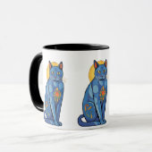 Blue Cat Sunrise Mok (Voorkant links)