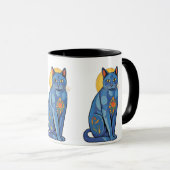 Blue Cat Sunrise Mok (Voorkant rechts)