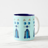Blue CAT Tweekleurige Koffiemok (Voorkant rechts)