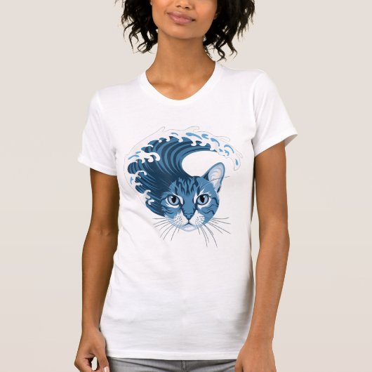 Blue Cat Wave voor Kamala Harris 2024 T-shirt (Voorkant)