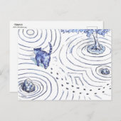 Blue Cat Zen Garden Feestdagenkaart (Voorkant / Achterkant)