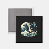 Blue Cats Wave for Kamala Funny Blue Wave of Cat L Magneet (Voorkant / Achterkant)