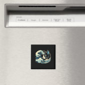 Blue Cats Wave for Kamala Funny Blue Wave of Cat L Magneet (Insitu (Vaatwasser))