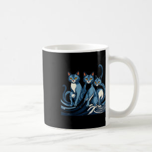 Blue Cats Wave for Kamala Funny Trump Blue Wave Of Koffiemok