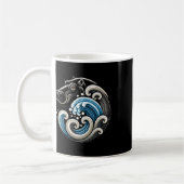 Blue Cats Wave Funny Blue Wave of Moo Deng Schatti Koffiemok (Links)