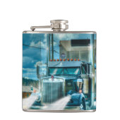 Blue Cattle Truck & Highway for Truck-lovers Heupfles (Voorkant)