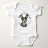 Blue Cattledog Heeler Big Sister Romper (Voorkant)