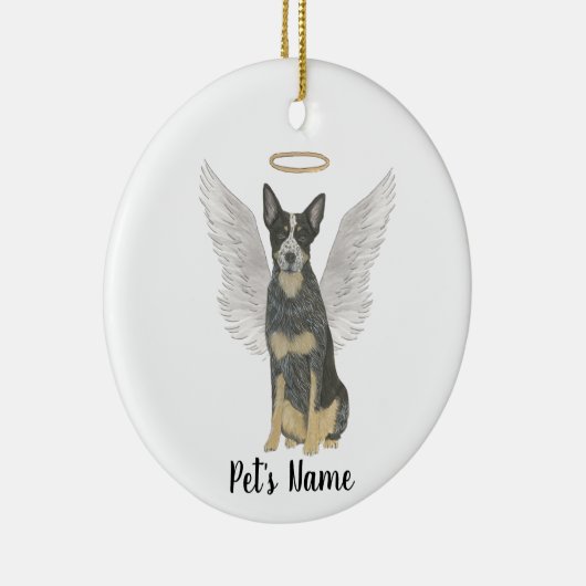 Blue Cattledog Heeler Sympathie Memorial Keramisch Ornament (Rechts)