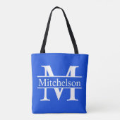 Blue CBLF Monogrammed Tote Bag (Achterkant)