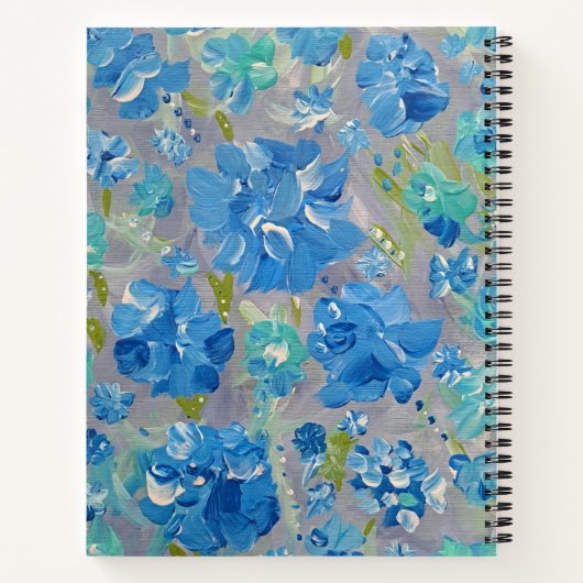 Blue Celebration gepersonaliseerd spiraal Notitieb Notitieboek (Achterkant)