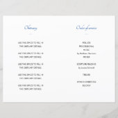 Blue Celebration of Life Funeral Program Foto (Achterkant)