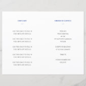 Blue Celebration of Life Funeral Programme (Achterkant)