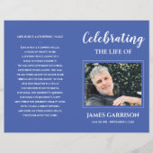 Blue Celebration of Life Funeral Programme (Voorkant)
