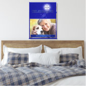 Blue Celebration of Life Religious Cross Foto Canvas Afdruk (Insitu (Slaapkamer))