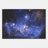 Blue Celestial Galaxy Stars Foto Inpakpapier Vel (Voorkant 3)