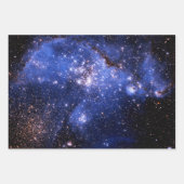 Blue Celestial Galaxy Stars Foto Inpakpapier Vel (Voorkant 2)