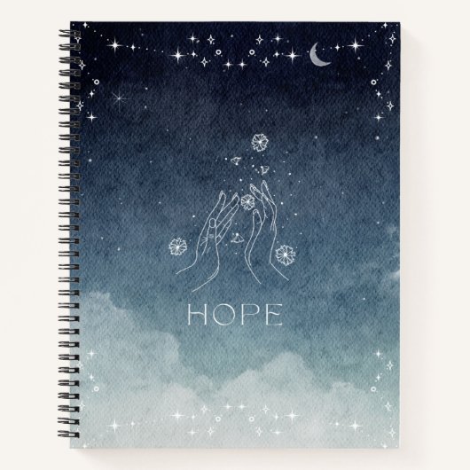 Blue Celestial Quote Notitieboek (Voorkant)
