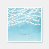 Blue Celestial String Lights Rustic Wedding Party Servet (Voorkant)