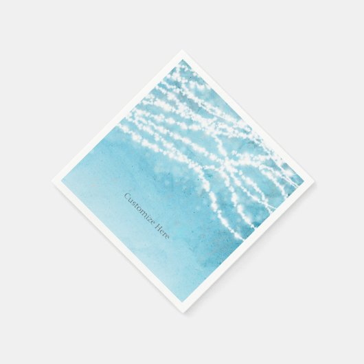 Blue Celestial String Lights Rustic Wedding Party Servet (Hoek)