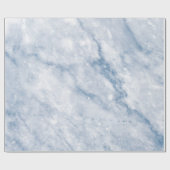 Blue Celestial White Grey Carrara Marble Stone Cadeaupapier (Vlak)