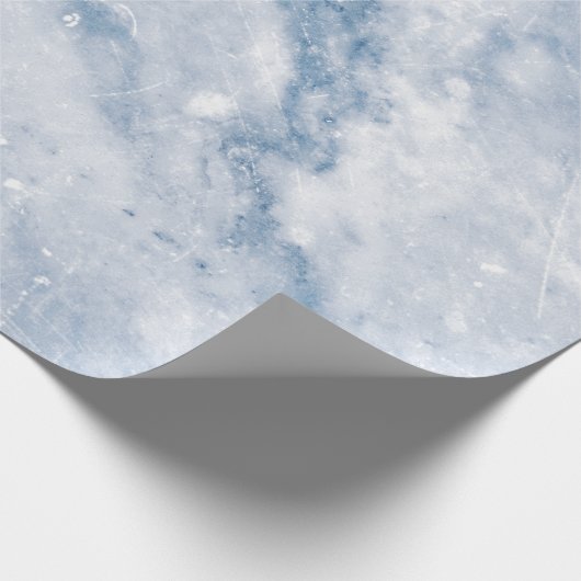 Blue Celestial White Grey Carrara Marble Stone Cadeaupapier (Hoek)