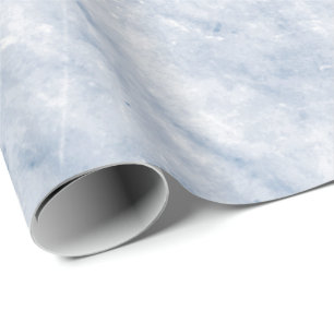 Blue Celestial White Grey Carrara Marble Stone Cadeaupapier