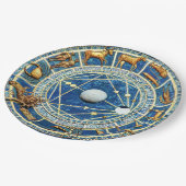 Blue Celestial Zodiac Astrology Party Horoscoop Papieren Bordje (Gekanteld)
