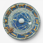 Blue Celestial Zodiac Astrology Party Horoscoop Papieren Bordje (Voorkant)