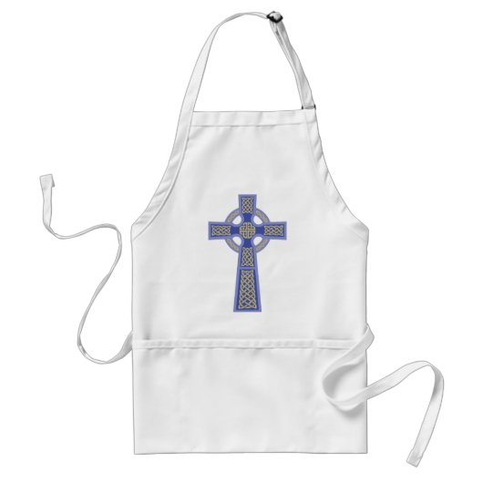 Blue Celtic Cross Apron Standaard Schort (Voorkant)