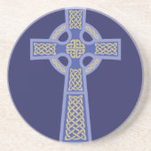 Blue Celtic Cross Sandstone Onderzetter (Voorkant)