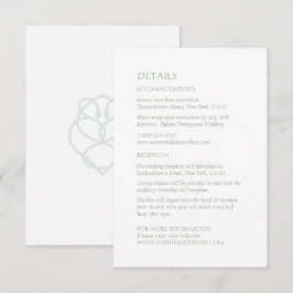 Blue Celtic Irish Swan Love Knot Wedding Details Informatiekaartje