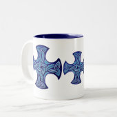 Blue Celtic Knot Mok (Voorkant links)