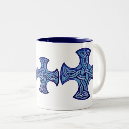 Blue Celtic Knot Mok (Voorkant rechts)