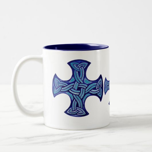 Blue Celtic Knot Mok (Links)