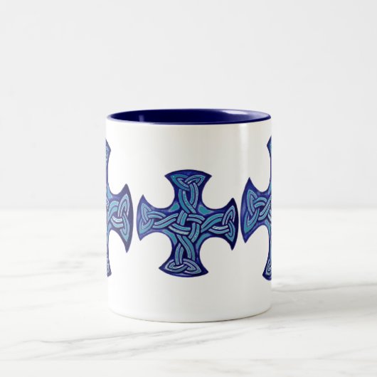 Blue Celtic Knot Mok (Center)