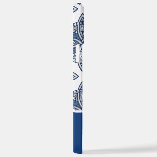 Blue Celtic Knot Personalized with Jouw naam iPhone Hoesje (Rechterkant)