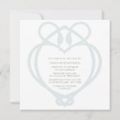 Blue Celtic Swan Love Knot Wedding Invitation Kaart (Voorkant)