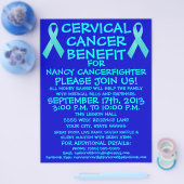 Blue Cervical Cancer Benefit Flyer (Enkel)