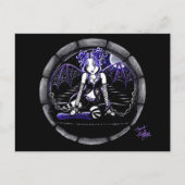 "Blue Chained" Gothic Fairy Art Briefkaart (Voorkant)