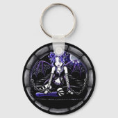 "Blue Chained" Gothic Fairy Art Sleutelhanger (Voorkant)
