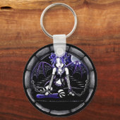 "Blue Chained" Gothic Fairy Art Sleutelhanger (Voorkant)