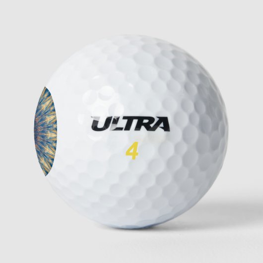 Blue Chakra Kaleidoscope Eye Thunder_Cove Golfballen (Logo)