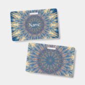 Blue Chakra Kaleidoscope Thunder_Cove Badge (Voor- en achterkant)